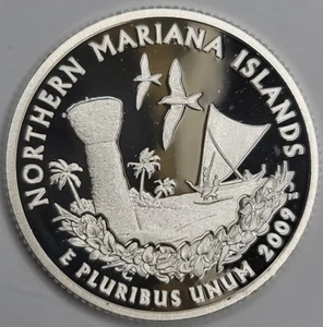 2009 S 90% SILVER DCAM NORTHERN MARIANA ISLANDS WASHINGTON QUARTER - Picture 1 of 6