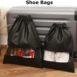 Basketball Shoe Bag Large Non-Woven Drawstring Dustproof Storage Transparent - Picture 1 of 14