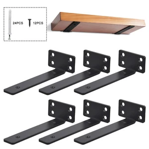 6x Schwerlast Regalhalter Regalträger Regalhalterung Regal Winkel Wandkonsole 6” - Bild 1 von 18