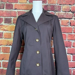 Cappotto trench donna Michael Kors quattro bottoni davanti con cintura marrone taglia media - Foto 1 di 12