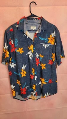 Camisa Burnside con botones gráfica multicolor talla XL 100 % algodón nueva con etiquetas  Foto 1 de 4