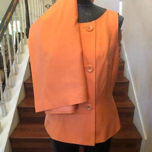 Adrianna Papell Größe 12 Seide orange 2 Stück gefütterter Rock & ärmelloses Top - Bild 1 von 9