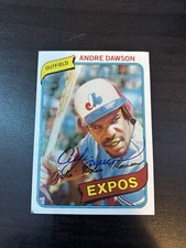 1980 Topps ANDRE DAWSON CARD  AUTOGRAPH SIGNED