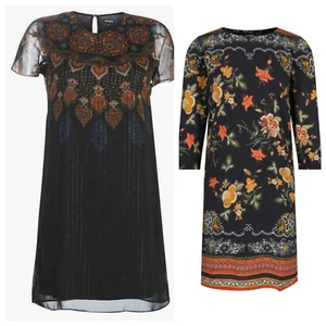 NWT Desigual Vest Black Multicolor Dress Sz 38/US 4 - Picture 1 of 11