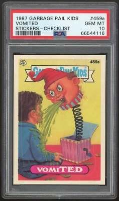 Garbage Pail Kids 11th Series #459a VomiTED PSA 10 GEM MINT Os11 Pink Cookie Err - Image 1 of 2