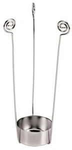 2 Porta Tealight IN Metallo, Color Argento per Occhiali 15cm - Foto 1 di 1