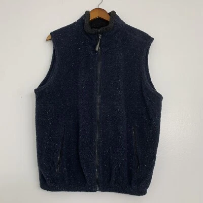 Colorado Trading & Clothing Co Mens Vest Navy Blue Fleece Medium USA Made - Image 1 of 4