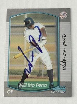 Willi Mo Pena 2000 Bowman Chrome Authentic Signed Autograph Auto RC Card Yankees - Image 1 of 3