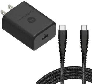 6ft TYPE-C Cable TurboPower PD 27W Fast Home Charger USB-C Power for Cell Phones - Picture 1 of 4