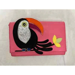 Charming Charlie Hot Pink Toucan Tropical Crossbody Handbag - Picture 1 of 8