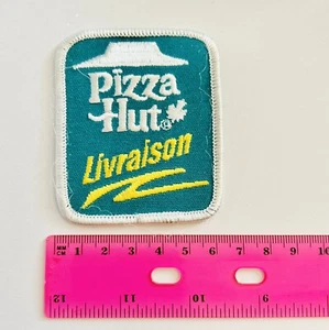 Vintage Green Pizza Hut Delivery Patch Livraison French Food - Bild 1 von 4