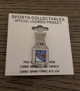 New York Rangers 1994 Hockey NHL Stanley Cup Champions Pinback Lapel Pin - Picture 1 of 2