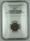1036-38 England Jewel Cross Penny Silver Coin S-1163 Harold NGC AU-55 AKR