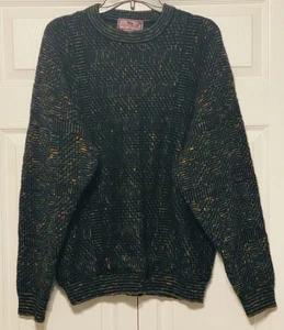 Vintage Concrete Mix Mens Large Sweater Multi-Color Confetti Crew Neck 90's - Picture 1 of 5