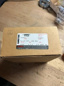 Ametek Usg 1980 Spur 200 Psi 155011 B40B Lm 4 1/2 1/4 Npt Solfrunt - NEU IN BOX - Bild 1 von 2