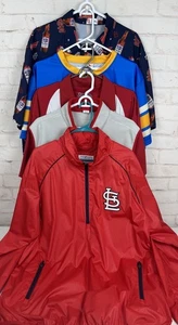 St Louis Cardinals Paket Herren XL Windbreaker, Weste, Polo bestickt 5 Stück - Bild 1 von 7