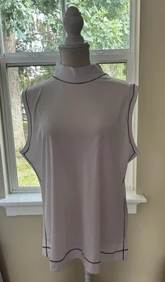 Footjoy Micro Interlock Sin Mangas Imitación - Blanco con Negro - X Grande Nuevo con Etiquetas Foto 1 de 4