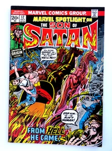 MARVEL SPOTLIGHT #12 (Marvel, 1973) origin Son of Satan, Mark Jewelers FN+ - Picture 1 of 9