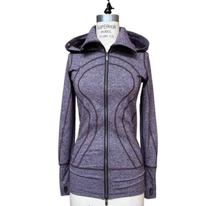 Lululemon Stride Jacket II Luon Hooded Gr. 4 Heathered Cherry Athleisure Yoga - Bild 1 von 17