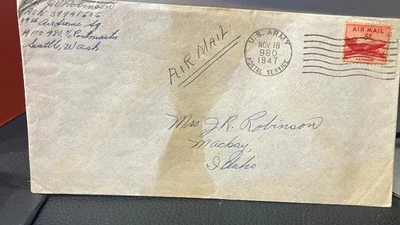 1947 & 48 APO 980 (Adak Island, Alaska) covers to Idaho, 19th Airdrome Squadron - Image 1 of 4