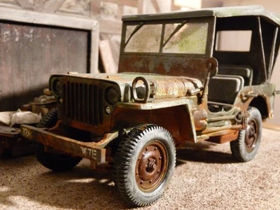 Willys Jeep US Army Bj.1941 - Scheunenfund/Handarbeitsmodell im Maßstab 1:18 - Bild 1 von 4