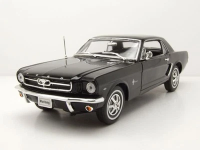 Ford Mustang Coupe 1964,5 Nero Modellino 1:18 Welly - Immagine 1 di 4