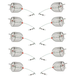 10Pcs/Pk Carp Fishing Bait Trap Cage Feeder Basket Holder Coarse Lure Feeder ... - Picture 1 of 6