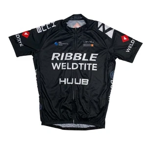 Jersey de ciclismo para hombre talla XXL negro cremallera completa bolsillos manga corta HUUB acanalado nuevo - Imagen 1 de 14