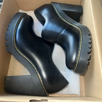 Dr Martens Air Wair Cordelia Chunky Slip on Platform Heel Leather Shoes 9 US - Image 1 of 4