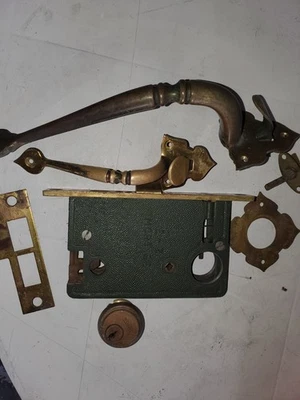 Juego de cerraduras Mortice años 1900  Foto 1 de 3