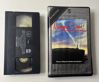 CBS FOX silber - Nummer 5 lebt - VHS Steven Guttenberg 1986 Video Kassette Box - Bild 1 von 3