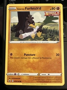 Galarian Farfetch'd 078/198 Swsh06: Sword & Shield - Chilling Reign Regular - Picture 1 of 2