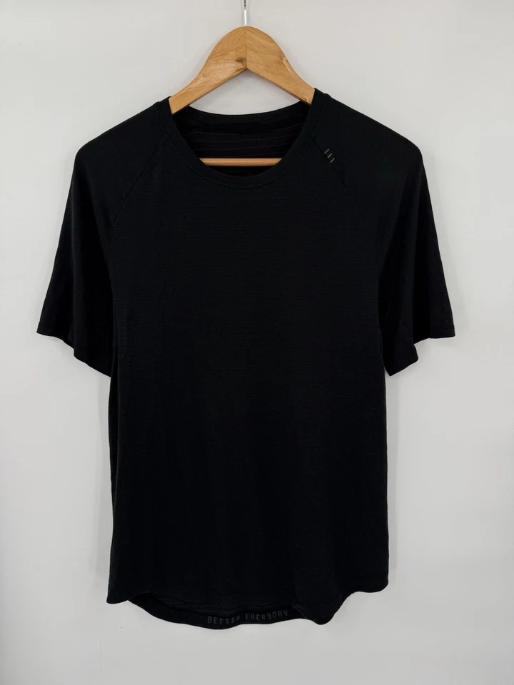 Camisa Lululemon Para Hombre Mediana Negra Drysense Entrenamiento Manga Corta Atletismo Foto 1 de 4