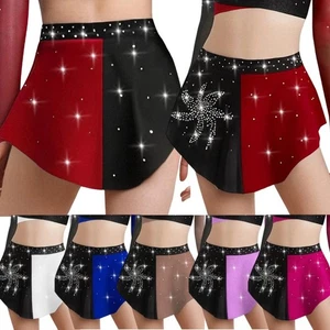 Kids Girls Skirt With Built-in Briefs Dancewear Rumba Costume Ballerina Prom - Picture 1 of 40