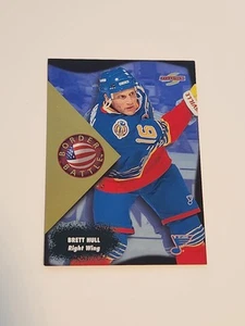 Brett Hull HOF 1995-96 Score Border Battle Insert NHL Hockey #6 Blues - Picture 1 of 2