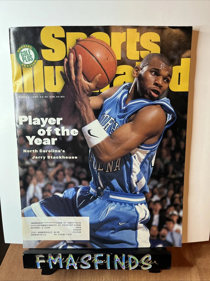 Jerry Stackhouse N2 1995 Carolina del Norte 6 de marzo Sports Illustrated  Foto 1 de 1