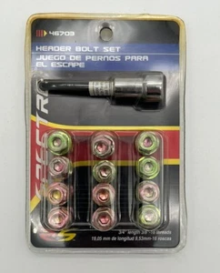Spectre 46703 Exhaust Header Bolt Kit 3/8-16 x 3/4" w/Tool Grade 5 🚗anodized - Picture 1 of 2