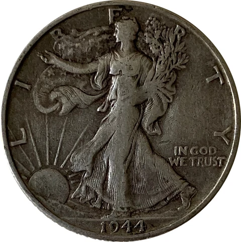 1944 Silver Walking Liberty Half Dollar Grading VF/XF 90% Silver Cover