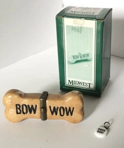Midwest Cannon Falls BOW WOW golosina ósea + etiqueta PHB porcelana baratija caja buen perro - Imagen 1 de 7