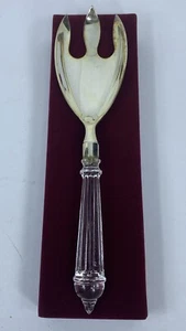 Serving Fork International Silver Co. 24% Lead Crystal Handle Silverplate - Picture 1 of 13