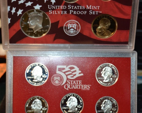 2002 US Mint Silver Proof 10-Coin Set in OGP with COA Cover