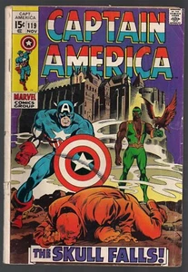 CAPITÁN AMÉRICA #119 MARVEL 1969 HALCÓN Y CALAVERA ROJA APARECEN CUBO CÓSMICO HISTORIA EN MUY BUENA CONDICIÓN- - Imagen 1 de 2