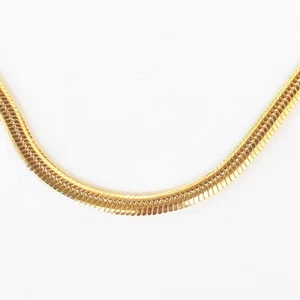 Collana placca oro donna classica catena 18" collana cubana - Foto 1 di 12
