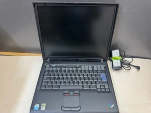 IBM ThinkPad T42 Intel Pentium M 1.7GHz 1GB RAM No HDD Vintage Laptop - Picture 1 of 8