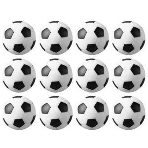 12 Pack Black and White Engraved Table Soccer Foosballs Replacements - Picture 1 of 4