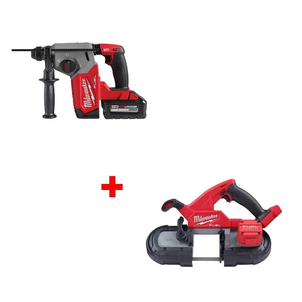 Kit de martillos rotativos Milwaukee 2912-22 M18 FUEL con sierra de cinta FUEL 2829-20 M18 GRATIS Foto 1 de 1
