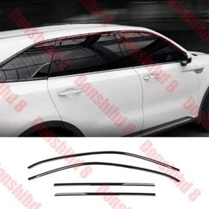 Bright Black Upper Car Window Molding Trim Strip 4pcs For Kia Sorento 2021-2025 - Picture 1 of 7
