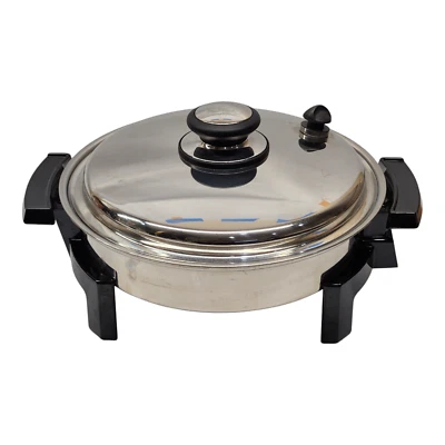 老式复古 11 英寸 Royal Prestige 液芯电动煎锅煎锅带盖 — 第 1/4 张图片