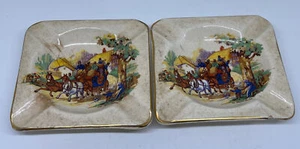 England Vintage Two ashtrays 3 X 3 1/2 - Picture 1 of 3