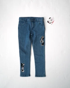 Disney Mickie Mouse Straight Leg Denim Jeans Size 6 - Picture 1 of 5